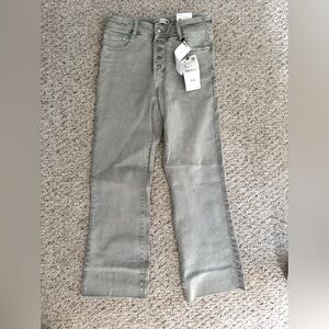 Zara Mini Flare light green jeans- brand new
